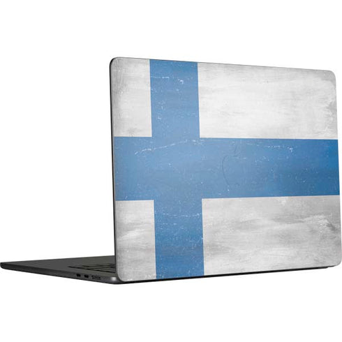 Finland Flag Distressed MacBook Air 15 in (2023) Skin